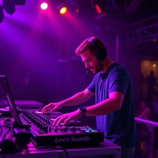 Levi Sounds DJing and producing music